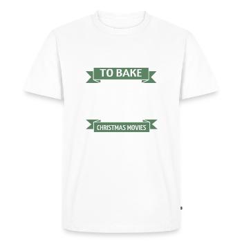 Dinosaur Fan Under The Tree Bodybuilder - Men's Premium Organic T-Shirt - white - Front - Nico (187cm)