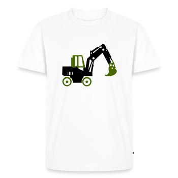 excavatrice - T-shirt Premium bio Homme - blanc - Devant - Nico (187cm)