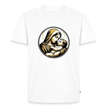 Jesus and Mary - Men's Premium Organic T-Shirt - white - Front - Nico (187cm)