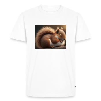 Animaux mignons en hibernation – écureuil - T-shirt Premium bio Homme - blanc - Devant - Nico (187cm)