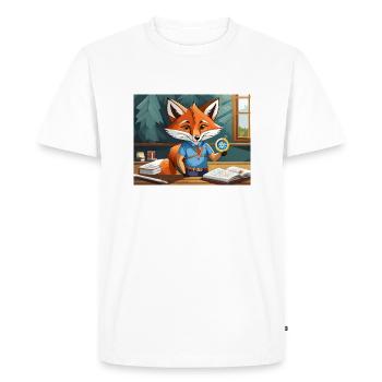 cute little fiend fox geography class - Men's Premium Organic T-Shirt - white - Front - Nico (187cm)