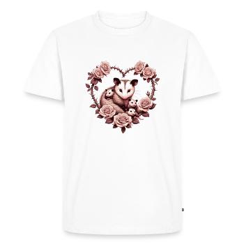 Possum mama - Men's Premium Organic T-Shirt - white - Front - Nico (187cm)