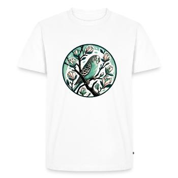 Perruche - T-shirt Premium bio Homme - blanc - Devant - Nico (187cm)