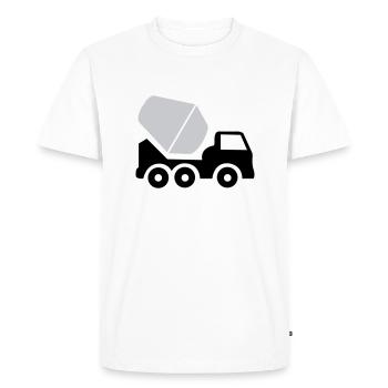Construction work excavator vehicle - Men's Premium Organic T-Shirt - white - Front - Nico (187cm)