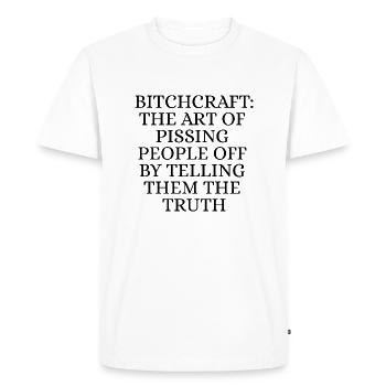 Pissing off people with truth - T-shirt Premium bio Homme - blanc - Devant - Nico (187cm)