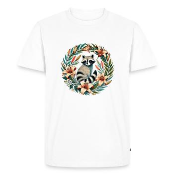 Lys raton laveur - T-shirt Premium bio Homme - blanc - Devant - Nico (187cm)