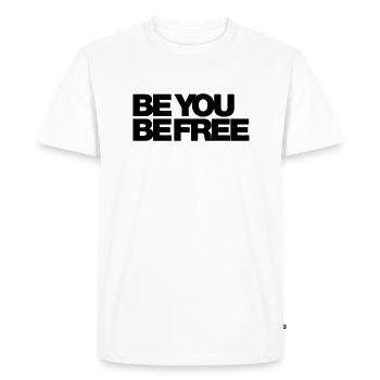 Typo Be You Be Free Diversité hf2 1C - T-shirt Premium bio Homme - blanc - Devant - Nico (187cm)
