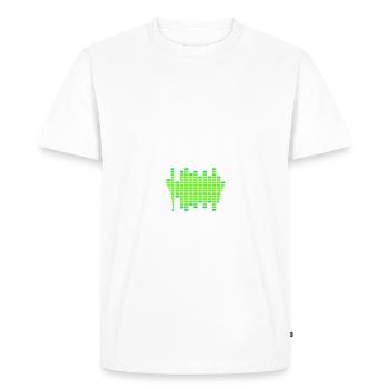 Casque Techno Music Party Equalizer Waves Logo - T-shirt Premium bio Homme - blanc - Devant - Nico (187cm)