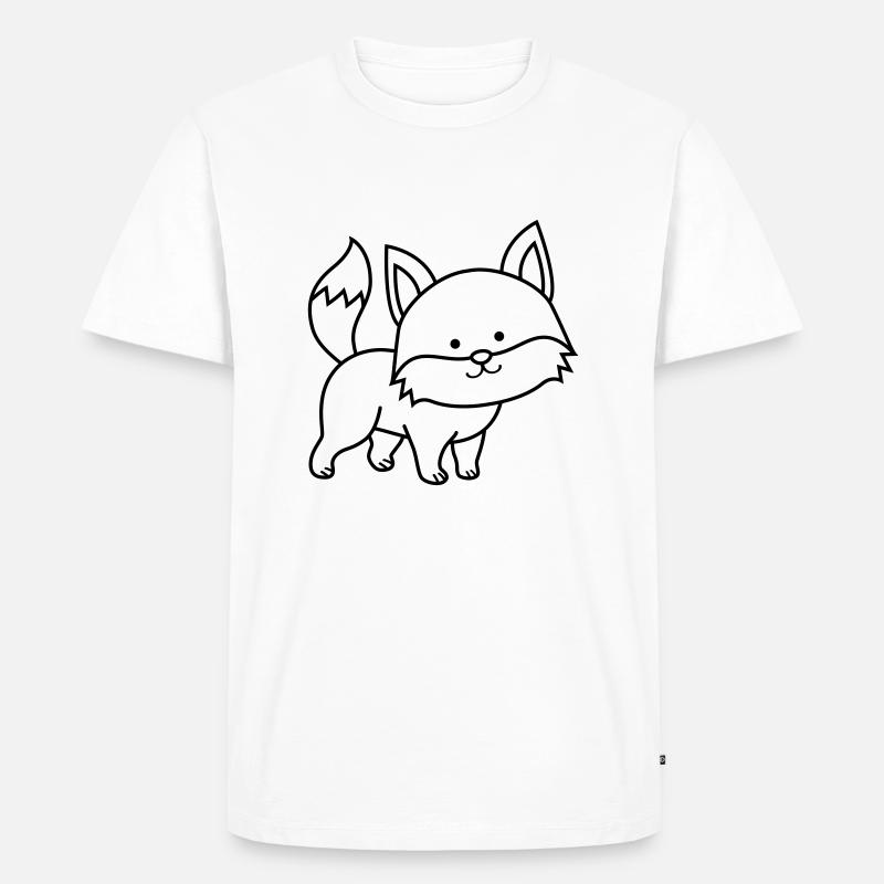 fuchs - Männer Premium Bio T-Shirt - Weiß
