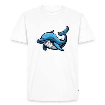 dauphin - T-shirt Premium bio Homme - blanc - Devant - Nico (187cm)