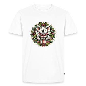 Koala Christmas - Men's Premium Organic T-Shirt - white - Front - Nico (187cm)