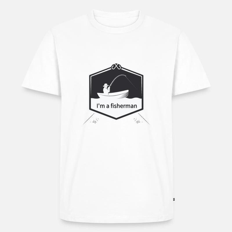 Ich bin Angler #2 - Männer Premium Bio T-Shirt - Weiß