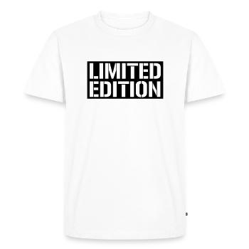 Limited Edition - Men's Premium Organic T-Shirt - white - Front - Nico (187cm)