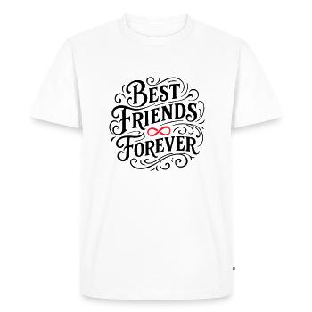 Meilleurs amis pour la vie - T-shirt Premium bio Homme - blanc - Devant - Nico (187cm)