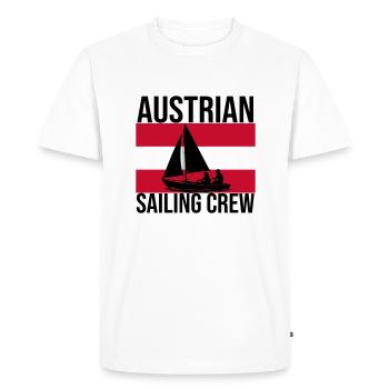 Chemise de voile Austrian Sailing Crew - T-shirt Premium bio Homme - blanc - Devant - Nico (187cm)