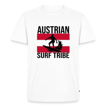 Chemise de surf Austrian Surf Tribe - T-shirt Premium bio Homme - blanc - Devant - Nico (187cm)