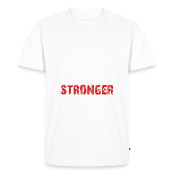 Come Back Stronger - Men's Premium Organic T-Shirt - white - Front - Nico (187cm)