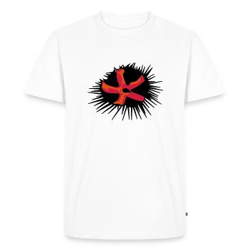 oursin - T-shirt Premium bio Homme - blanc - Devant - Nico (187cm)