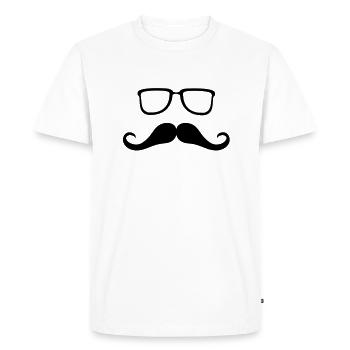 moustaches - Men's Premium Organic T-Shirt - white - Front - Nico (187cm)