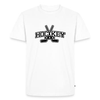 hockey_pro_f2 - Men's Premium Organic T-Shirt - white - Front - Nico (187cm)