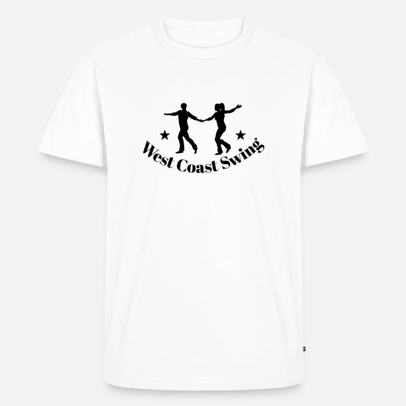 West Coast Swing WCS Westie Tanzen Geschenk Tanz - Männer Premium Bio T-Shirt - Weiß