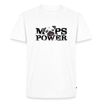 MOPS POWER - T-shirt Premium bio Homme - blanc - Devant - Nico (187cm)