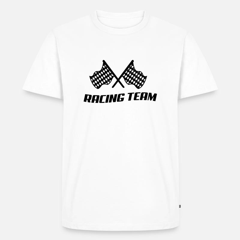 racing_team - Männer Premium Bio T-Shirt - Weiß