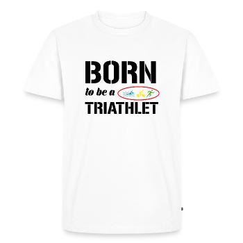 Triathlon - Men's Premium Organic T-Shirt - white - Front - Nico (187cm)