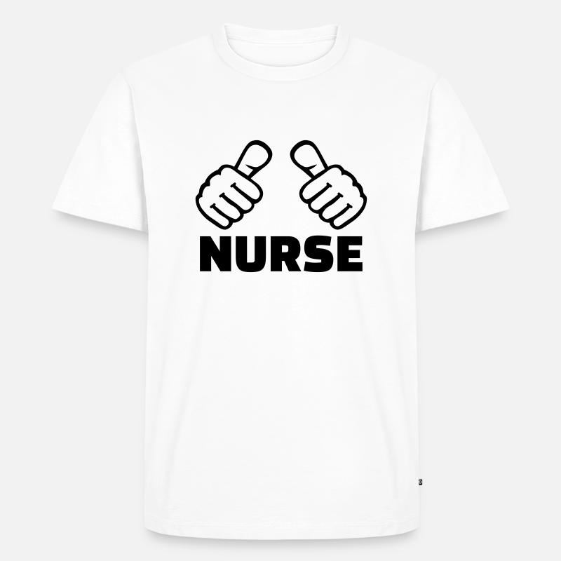 Krankenschwester - Männer Premium Bio T-Shirt - Weiß