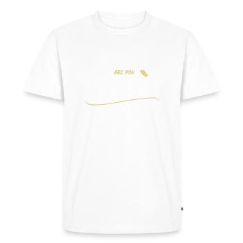 Êtes-vous banane - Êtes-vous une banane? - T-shirt Premium bio Homme - blanc - Devant - Nico (187cm)