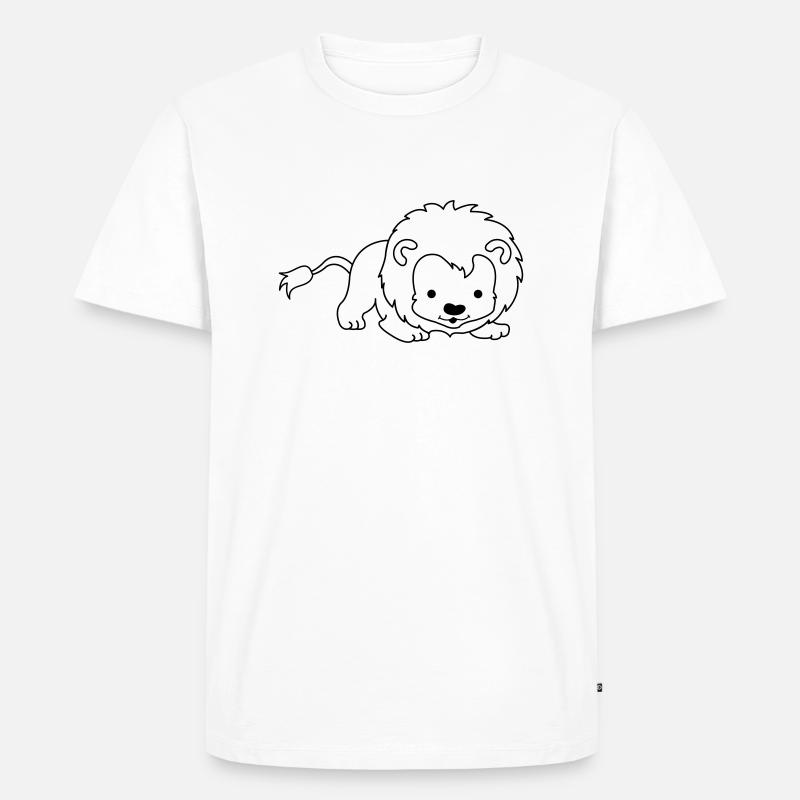 kleiner_loewe_01 - Männer Premium Bio T-Shirt - Weiß