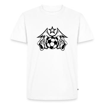 Fußball Fußball Tiger Kopf Logo sport - Männer Premium Bio T-Shirt - Weiß - Vorne - Nico (187cm)