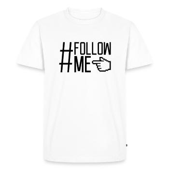 Pointeur de la main suivre - T-shirt Premium bio Homme - blanc - Devant - Nico (187cm)