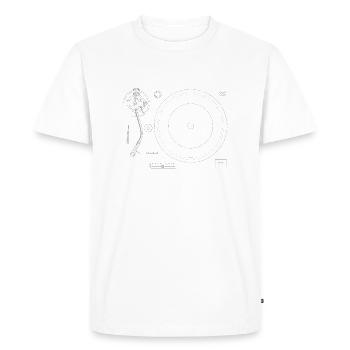 Record Player Parts - T-shirt Premium bio Homme - blanc - Devant - Nico (187cm)