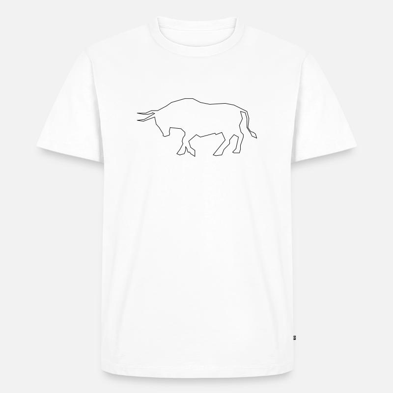 Stier / Bulle - Männer Premium Bio T-Shirt - Weiß