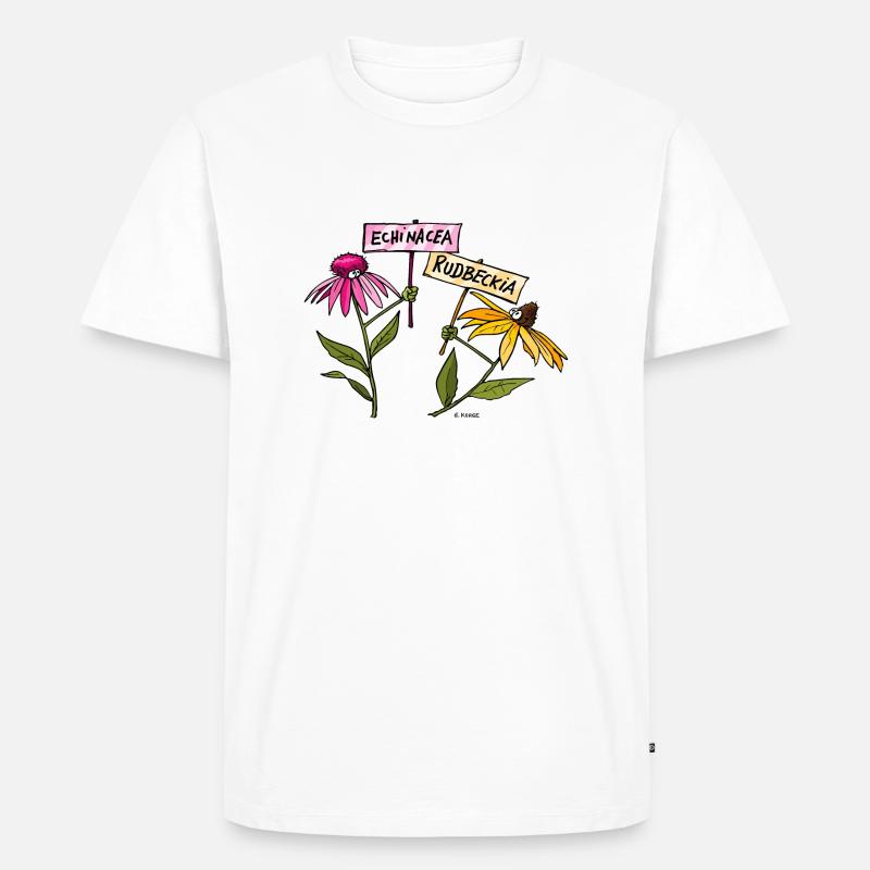 Sonnenhut - Männer Premium Bio T-Shirt - Weiß
