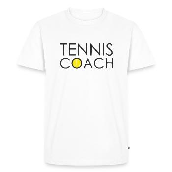 tennis coach - Men's Premium Organic T-Shirt - white - Front - Nico (187cm)