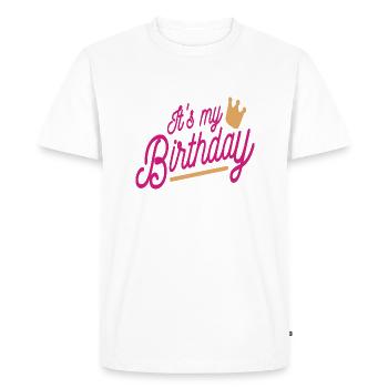 Mon anniversaire - T-shirt Premium bio Homme - blanc - Devant - Nico (187cm)