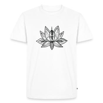 Lotus Fleur - T-shirt Premium bio Homme - blanc - Devant - Nico (187cm)