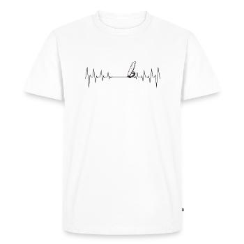 hearbeat windsurfing sea - Men's Premium Organic T-Shirt - white - Front - Nico (187cm)