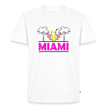 miami - T-shirt Premium bio Homme - blanc - Devant - Nico (187cm)