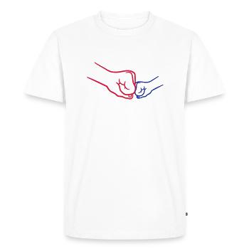 Enfant 2 poings - T-shirt Premium bio Homme - blanc - Devant - Nico (187cm)