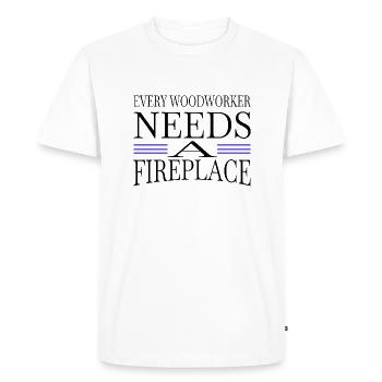 apprentice forest work construction carpenter - Men's Premium Organic T-Shirt - white - Front - Nico (187cm)