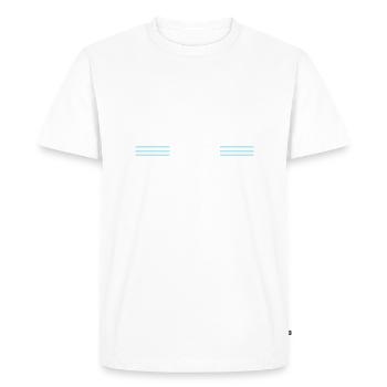 hearbeat funny craftsmen design - Men's Premium Organic T-Shirt - white - Front - Nico (187cm)