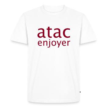 atac enjoyer - Men's Premium Organic T-Shirt - white - Front - Nico (187cm)