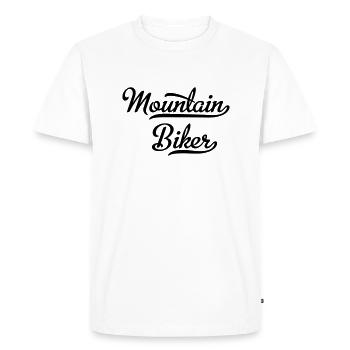Vététistes - T-shirt Premium bio Homme - blanc - Devant - Nico (187cm)