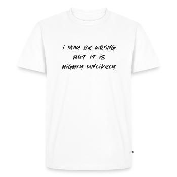 peut être faux drôle en disant party anglais - T-shirt Premium bio Homme - blanc - Devant - Nico (187cm)