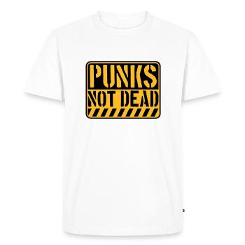 punks pas mort citation - T-shirt Premium bio Homme - blanc - Devant - Nico (187cm)