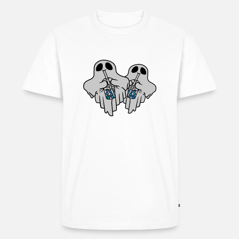 2 Bubble Tea Ghosts - Men's Premium Organic T-Shirt - white