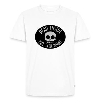 dead inside but horny - Men's Premium Organic T-Shirt - white - Front - Nico (187cm)